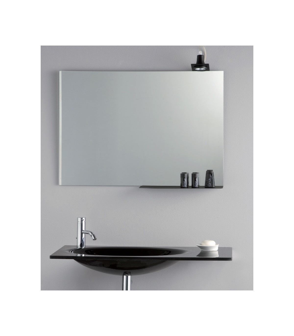 Espejo Repisa Baño Diseño Color Elección Tamaño 70 X 70 Cm
